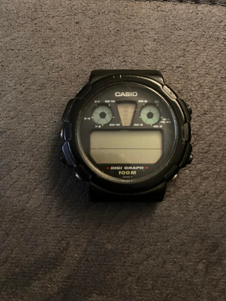 Casio Digi Graph 100M en een Citizen Ana-Digi Temp, Casio, Kunststof, Gebruikt, Polshorloge