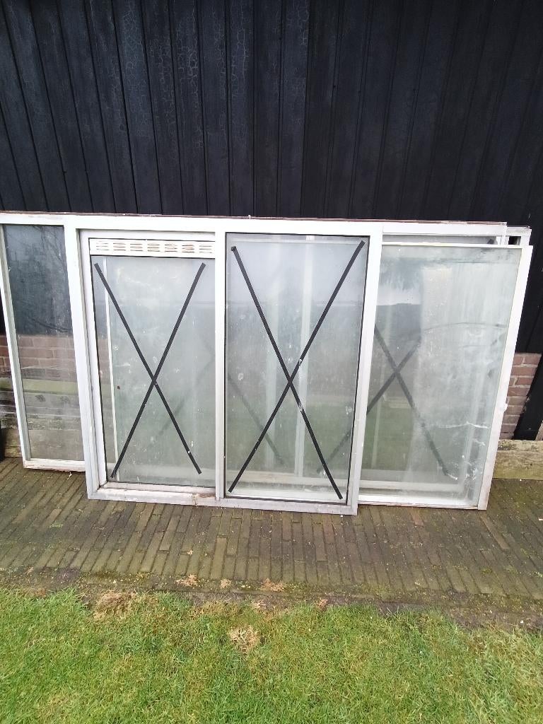 Aluminium kozijnen, Gebruikt, Raamkozijn, Aluminium, Inclusief glas