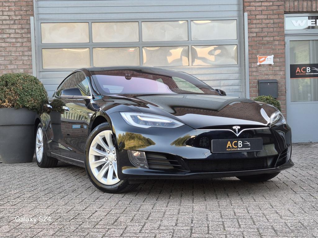 Tesla Model S 75 Business Economy Accu 97% In zeer nette sta, Auto's, Achterwielaandrijving, Gebruikt, Zwart, Zwart