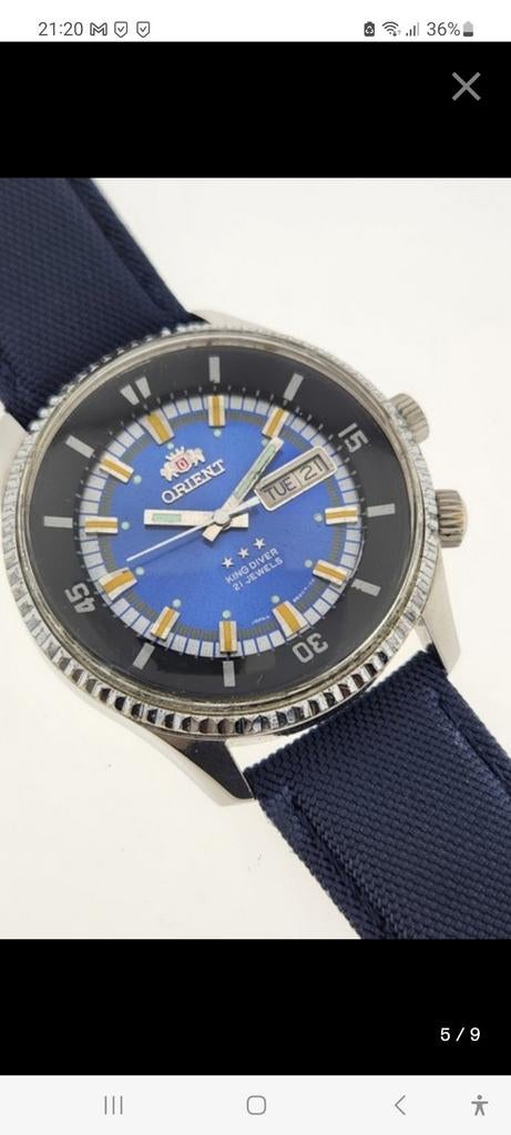 Vintage Orient King Diver 21 Jewels Automatisch Horloge, Ophalen of Verzenden
