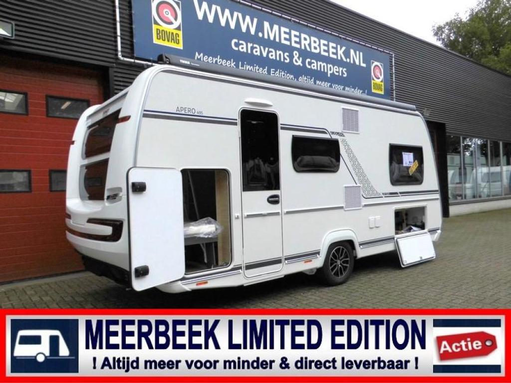 Fendt Apero 495 SKM 6374,= KORTING + MOVER & THULE !, Caravans en Kamperen, Caravans, Dwarsbed, 1250 - 1500 kg, Overige, 6 tot 7 meter