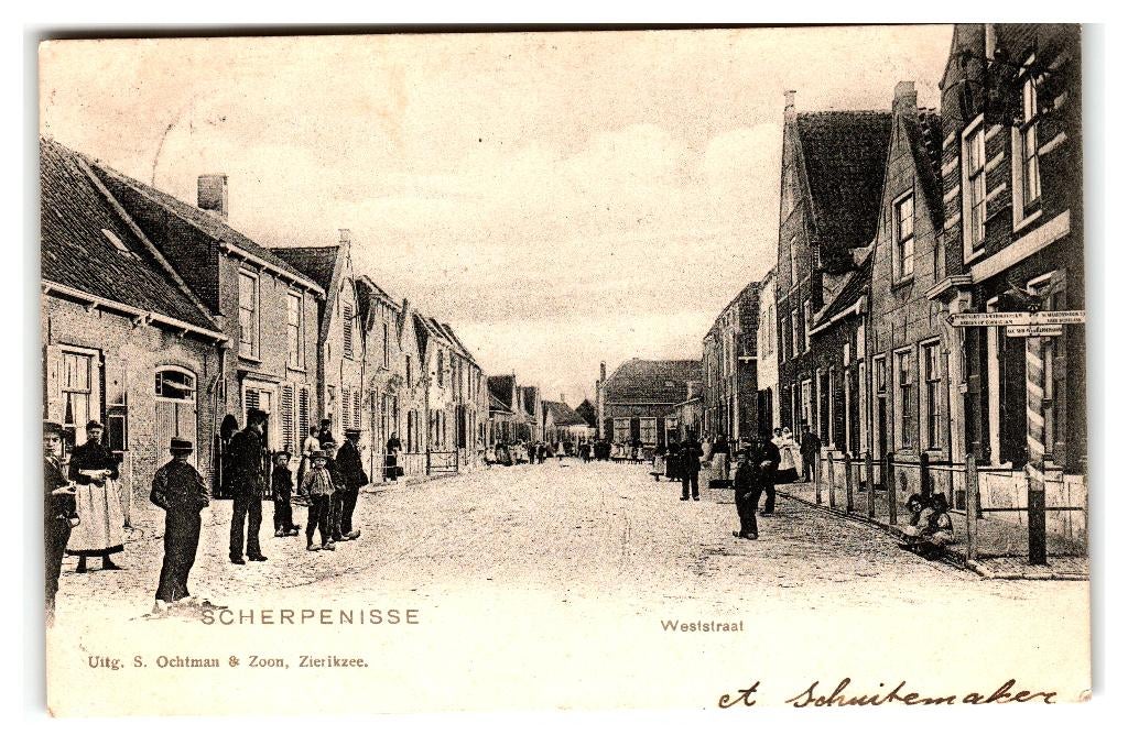 Scherpenisse, Weststraat, Verzenden, Voor 1920, Gelopen, Zeeland