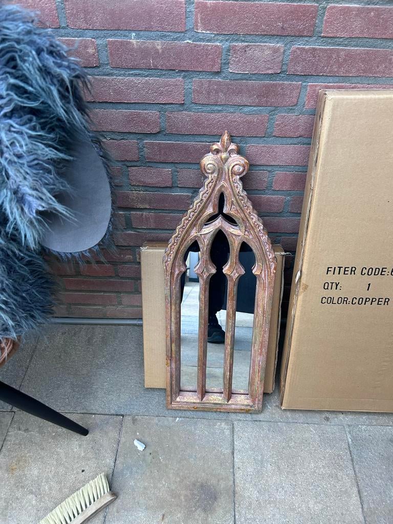 Decoratieve Spiegels - Gotische Stijl, Huis en Inrichting, Woonaccessoires | Spiegels, Minder dan 50 cm, Gebruikt, Ophalen of Verzenden