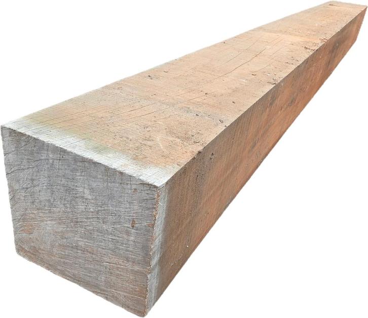 Azobé hardhouten paal / balk 30x32 cm 3.70 m lang - nr: HB9, Tuin en Terras, Palen, Balken en Planken, Nieuw, Balken, 250 cm of meer