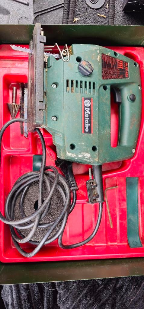 Metabo ST EP455 Decoupeerzaag in metalen kist, Doe-het-zelf en Verbouw, Gereedschap | Zaagmachines, Ophalen, Gebruikt, Decoupeerzaag