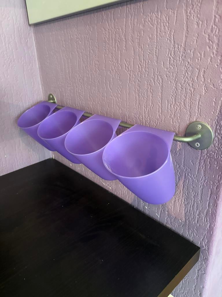 IKEA rails met bakjes, Ophalen, Zo goed als nieuw, Paars, Overige typen