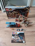 lego jurassic world 76948 T-rex en atrociraptor breakout, Ophalen of Verzenden, Zo goed als nieuw