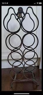 Vintage wijnrek smeedijzer 8 flessen, Ophalen, Gebruikt, Metaal, 5 tot 15 flessen