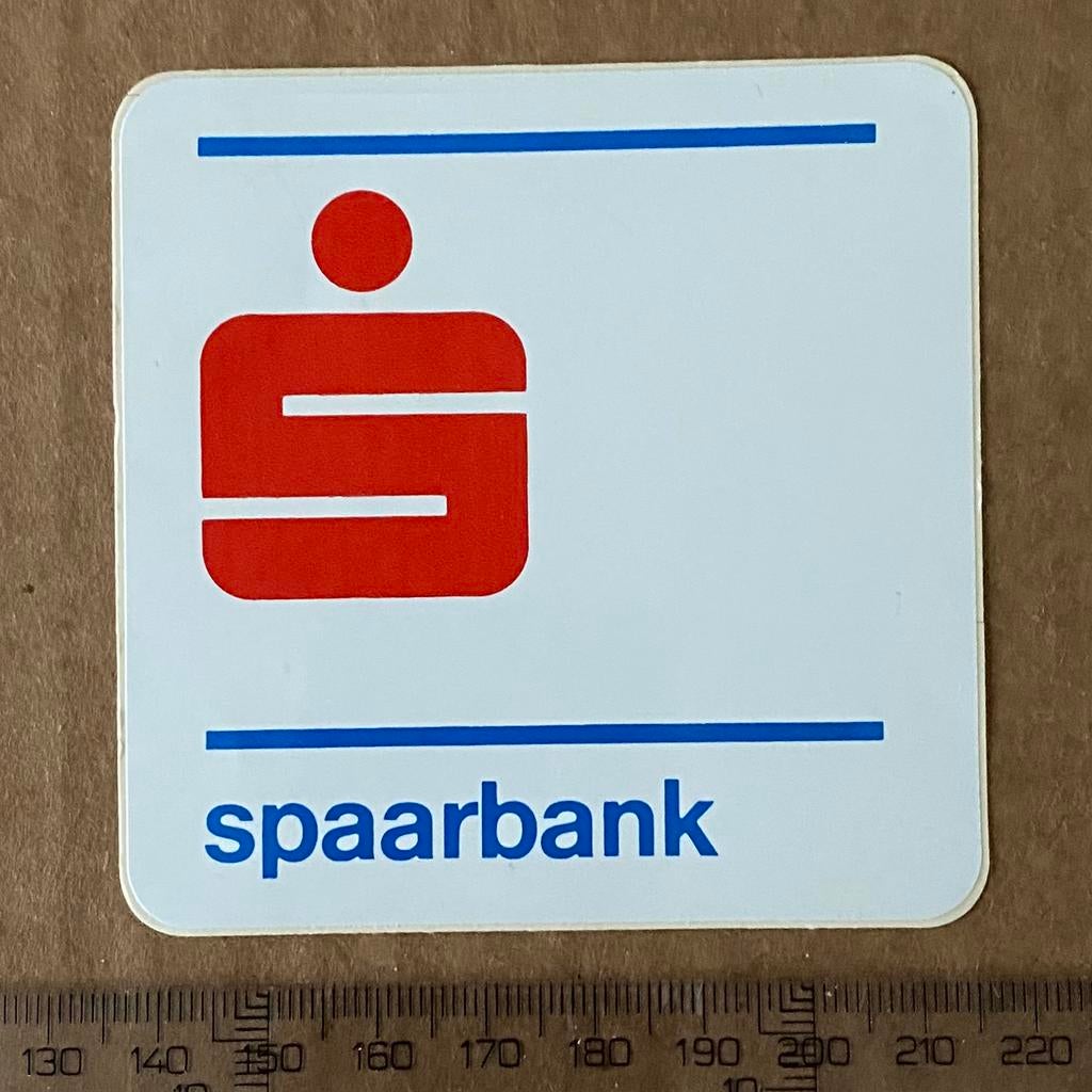 sticker spaarbank, Verzenden, Zo goed als nieuw