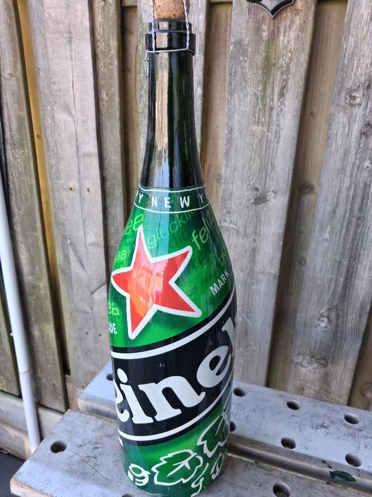 Oude Heineken 3 literfles vol, Ophalen of Verzenden, Zo goed als nieuw, Flesje(s), Heineken
