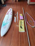 Oldschool Fanatic Bat windsurfset (nagenoeg ongebruikt), Watersport en Boten, Ophalen, Zo goed als nieuw, Complete set, Minder dan 5 m²