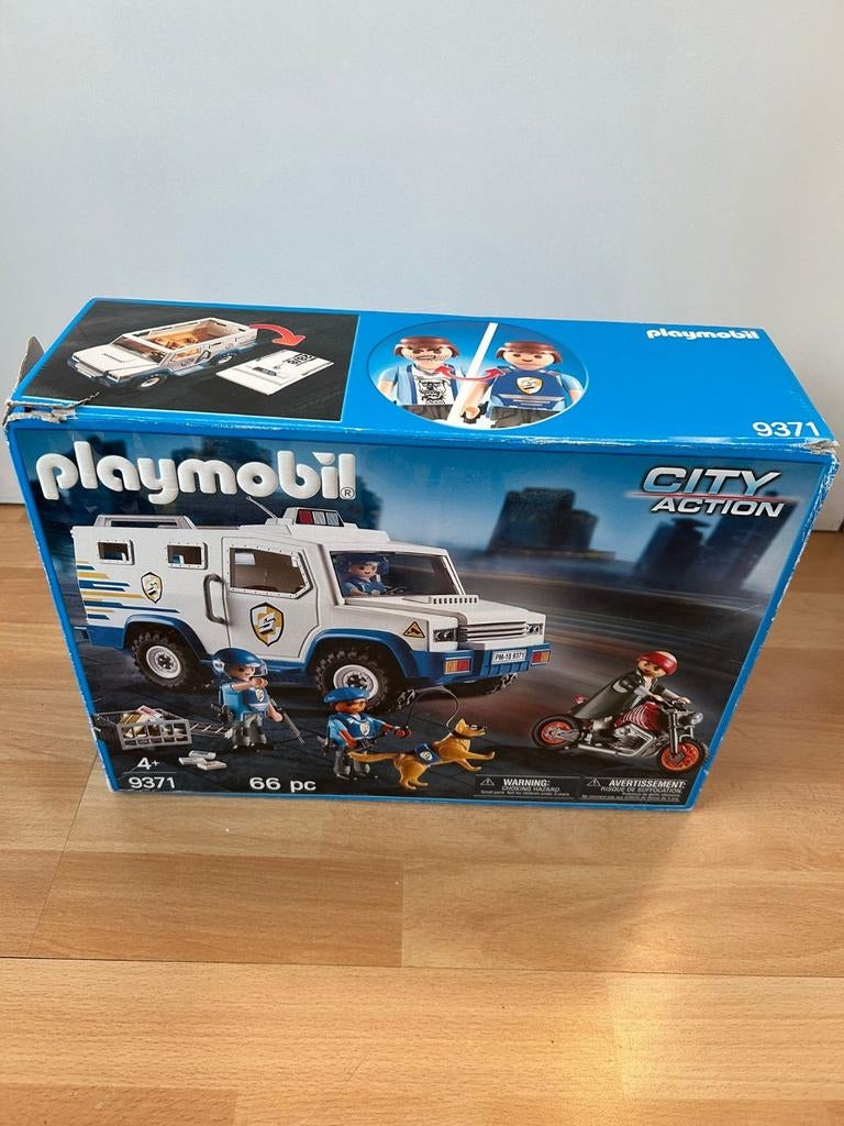 Playmobil City Action 9371 Geldtransport met Politie, Ophalen, Zo goed als nieuw, Complete set