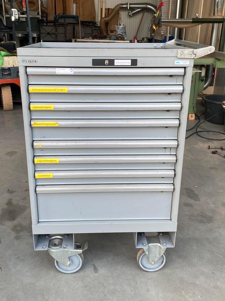 LISTA gereedschapswagen ladenkast met inhoud, Doe-het-zelf en Verbouw, Gereedschapskisten, Ophalen of Verzenden