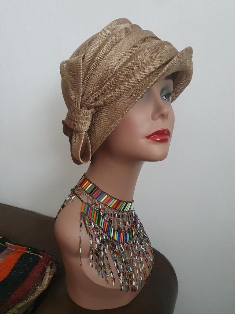 Nieuw! Twenties stijl rieten hoed, Kleding | Dames, Hoeden en Petten, Verzenden, Nieuw, One size fits all, Hoed