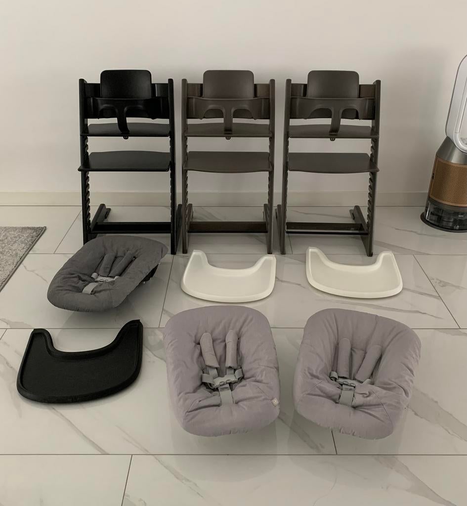 STOKKE Hazy Greys & Zwart / met Zwart& Grijs Newborn 2 Stand, Kinderen en Baby's, Kinderstoelen, Ophalen of Verzenden, Zo goed als nieuw