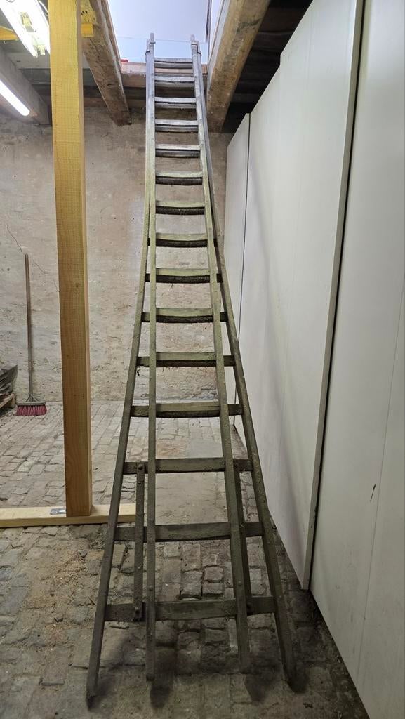 Authentieke antieke Jean Wienese ladder (2 x 4m), Antiek en Kunst, Ophalen