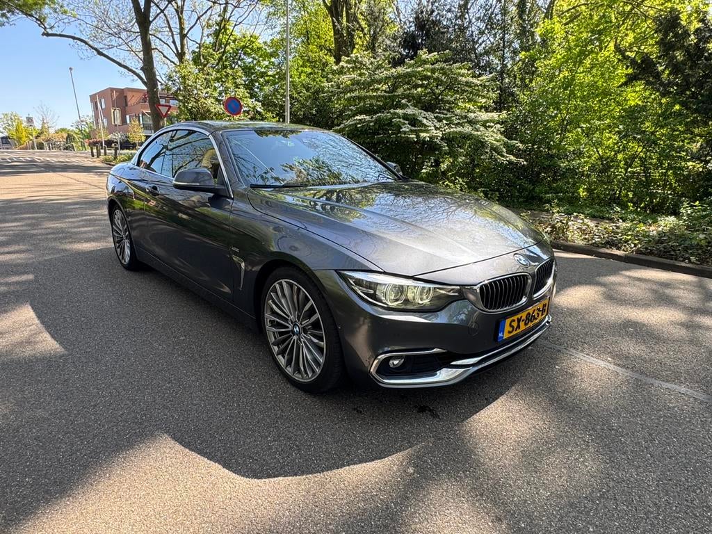 BMW 4-Serie 430i 252pk Aut 2018 Grijs cabriolet Nap inruil m, Auto's, BMW, Achterwielaandrijving, Cabriolet, 4 stoelen, 1710 kg