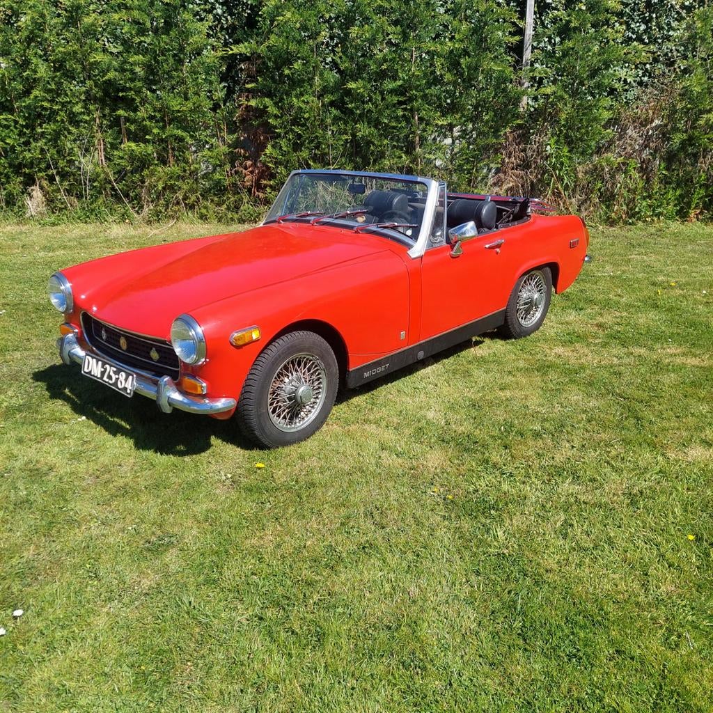 MG Midget 1.5 1970 Rood, Auto's, MG, Achterwielaandrijving, Zwart, Cabriolet, Bedrijf