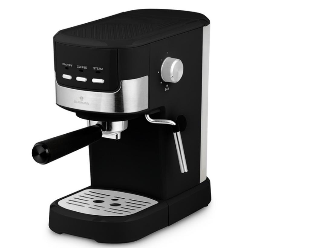Espressomachine blaumann zwart/zilver bl(9039), Stoompijpje, Espresso apparaat, Nieuw, Gemalen koffie