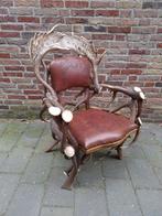 Jachtstoel geweistoel gewei jacht hert opgezette taxidermie, Antiek en Kunst, Ophalen