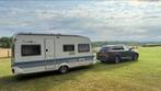 Hobby caravan 4,70 meter met luifel en voortent, Standaardzit, Hobby, Omvormbare zithoek, Particulier