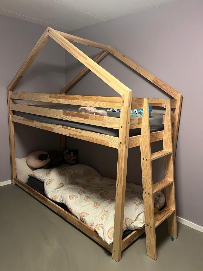Hele mooie halfhoogslaper, Kinderen en Baby's, Kinderkamer | Stapelbedden en Hoogslapers, Ophalen, Gebruikt, Hoogslaper