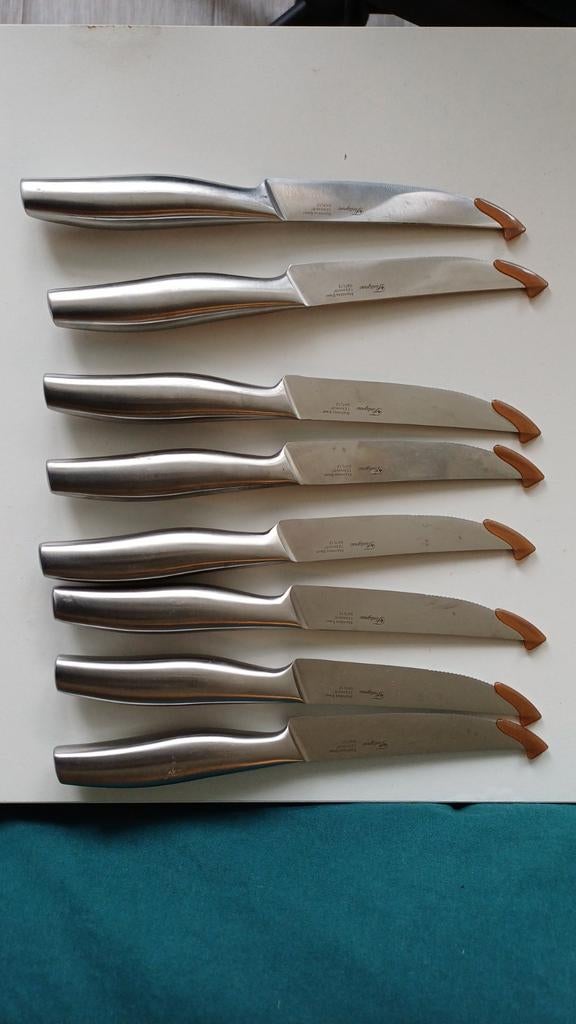 Set van 8 Fontignac steakmessen, Huis en Inrichting, Keuken | Bestek, Ophalen of Verzenden, Nieuw, Rvs of Chroom, Bestekset
