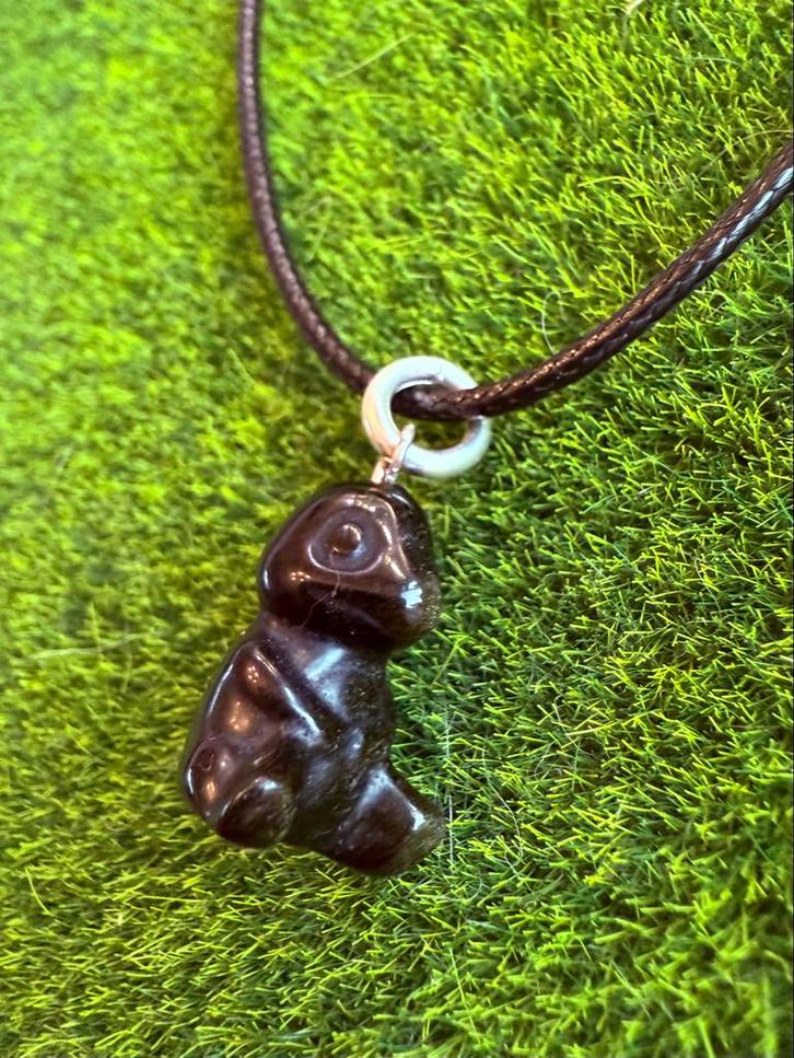 Pokémon Obsidiaan Hangers in Zilver, Sieraden, Tassen en Uiterlijk, Kettingen, Nieuw, Steen of Mineraal, Zwart, Met edelsteen