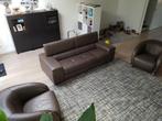 2.5 zit leren bank en 2 fauteuils, merk Natuzzi, Huis en Inrichting, Modern, Gebruikt, Leer, Ophalen