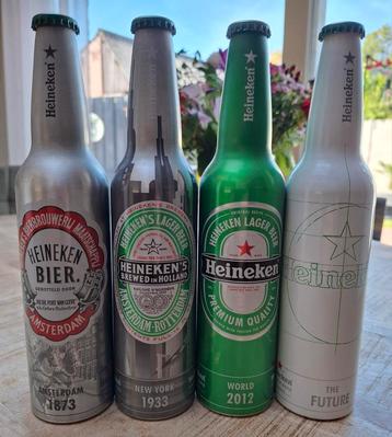 Set van 4 volle Heineken Aluminium Flessen- Limited Editions beschikbaar voor biedingen