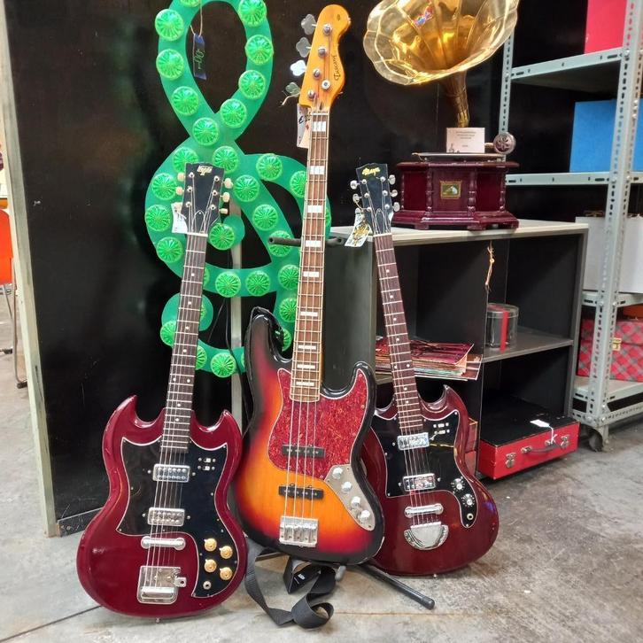 Gitaaropruiming : 3 vintage gitaren / bassen - 150 euro p/s, Muziek en Instrumenten, Snaarinstrumenten | Gitaren | Elektrisch