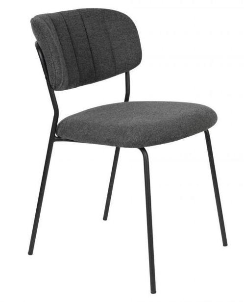 Zuiver Eetkamerstoel Jolien dark Grey eigenzinnig design, Huis en Inrichting, Stoelen, Nieuw, Eén, Stof, Grijs, Ophalen