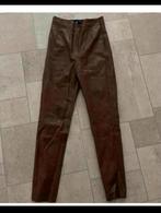 Bruine leren broek zara maat S, Kleding | Dames, Bruin, Zara, Ophalen of Verzenden, Zo goed als nieuw