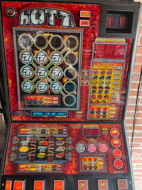 Hot7 gokkast fruitautomaat., Verzamelen, Automaten | Gokkasten en Fruitautomaten, Gebruikt, Euro, Met sleutels, Ophalen