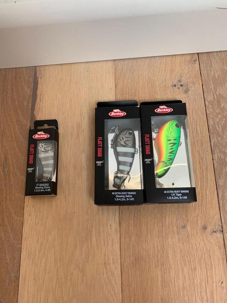 Nieuwe Berkley Flatt Shad, 7.7cm 21.7 gr & 9.6cm 62.9 gr, Watersport en Boten, Hengelsport | Roofvissen, Nieuw, Overige typen