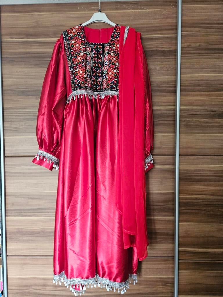 Afghaanse feest jurk Maat L/XL, Kleding | Dames, Jurken, Maat 46/48 (XL) of groter, Nieuw, Ophalen of Verzenden, Rood