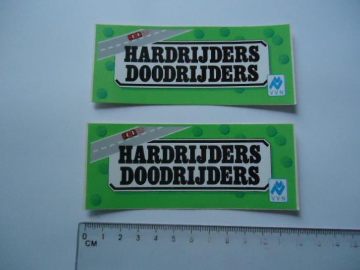 sticker oud Auto Hardrijders doodrijders motor vvn retro, Verzamelen, Stickers, Zo goed als nieuw, Bedrijf of Vereniging, Verzenden