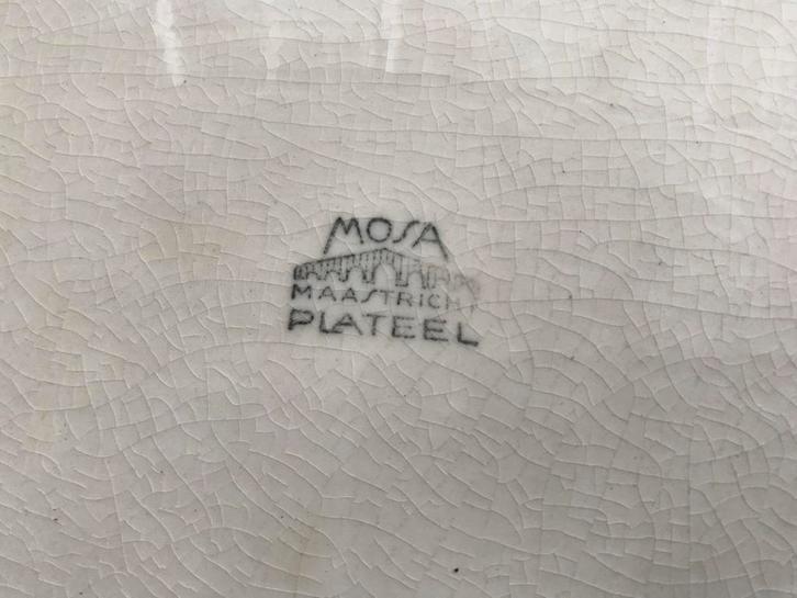 Vintage Mosa Plateel Serveerschalen - Oost Indische Kers, Antiek en Kunst, Antiek | Keramiek en Aardewerk, Ophalen of Verzenden