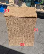 Rieten mand, Huis en Inrichting, Woonaccessoires | Schalen en Manden, Ophalen, Zo goed als nieuw, Rechthoekig, Riet