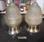 Art Nouveau plafonniere, matglas, plafondlamp., Antiek en Kunst, Antiek | Lampen, Ophalen of Verzenden