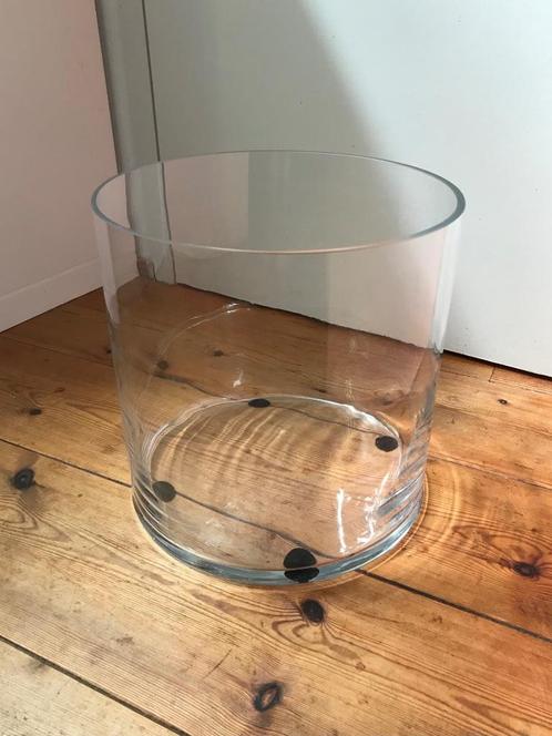 Grote Glazen Vaas/Bak Ø 30cm (Bloemen, Planten, Vissen), Huis en Inrichting, Woonaccessoires | Vazen, Zo goed als nieuw, Overige kleuren