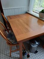 Eettafel - Ikea - verlengbare tafel - grenen + 3 stoelen -, Huis en Inrichting, Tafels | Eettafels, Overige vormen, 50 tot 100 cm