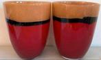 2 glazen retro plantenpotten, Ophalen, Overige materialen, Rond, Zo goed als nieuw