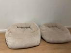Twee beige zitzakken / poef van Sklum, Ophalen, Gebruikt, Beige, Zitzak