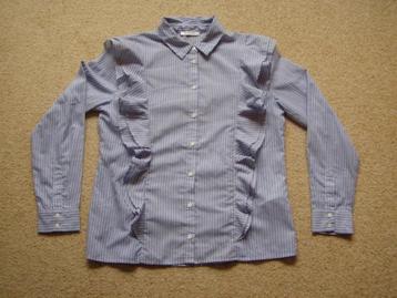 Blauw witte blouse PIECES beschikbaar voor biedingen