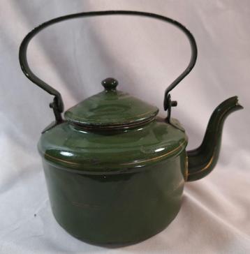 Antiek Emaille Keteltje - Klein Formaat beschikbaar voor biedingen