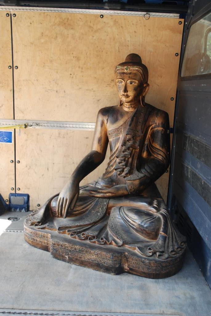 Groot antiek Boeddha beeld XXXL 127 cm, Huis en Inrichting, Woonaccessoires | Boeddhabeelden, Gebruikt, Ophalen