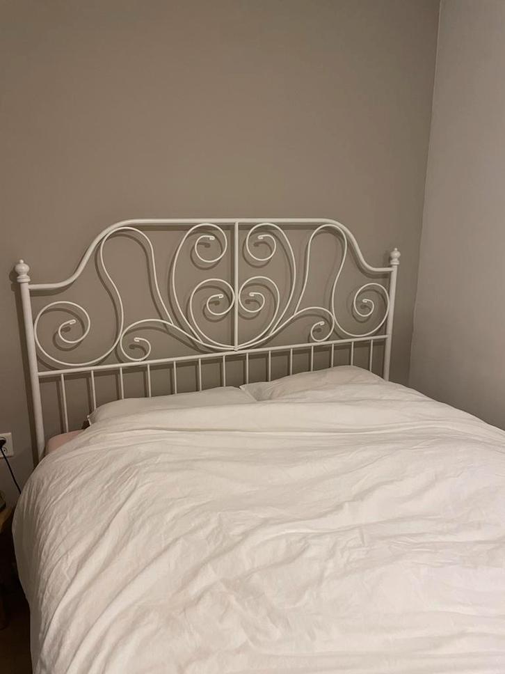 Bedframe 160x200 cm incl. lattenbodems, Huis en Inrichting, Slaapkamer | Bedden, Gebruikt, Tweepersoons, 160 cm, 200 cm, Metaal