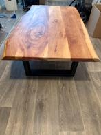 Boomstam Tafel - 80x130cm, Gebruikt, 100 tot 150 cm, 50 tot 75 cm, Eikenhout