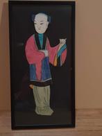 Chinees figuur van zijde in lijst, Ophalen of Verzenden